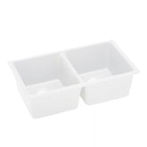 838mm x 476mm Double Bowl Granite Stone Sink White